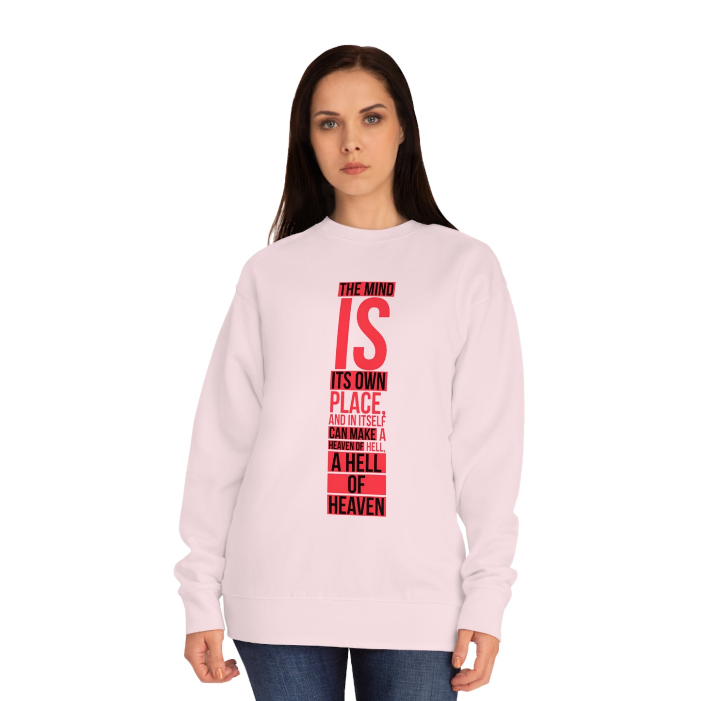 Unisex Crew Sweatshirt With Typography Design | OKEYCITY