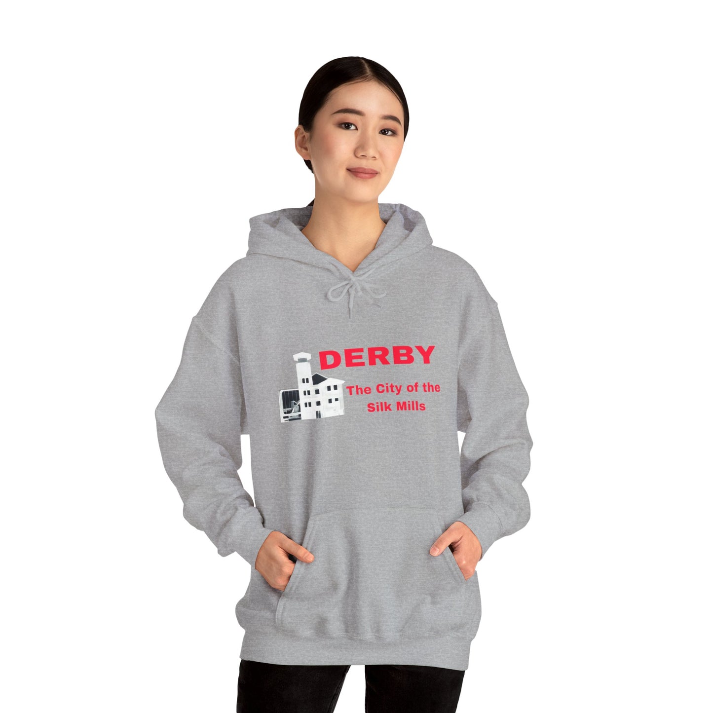 Unisex Heavy Blend™ Hooded Sweatshirt with Derby Design | OKEYCITY