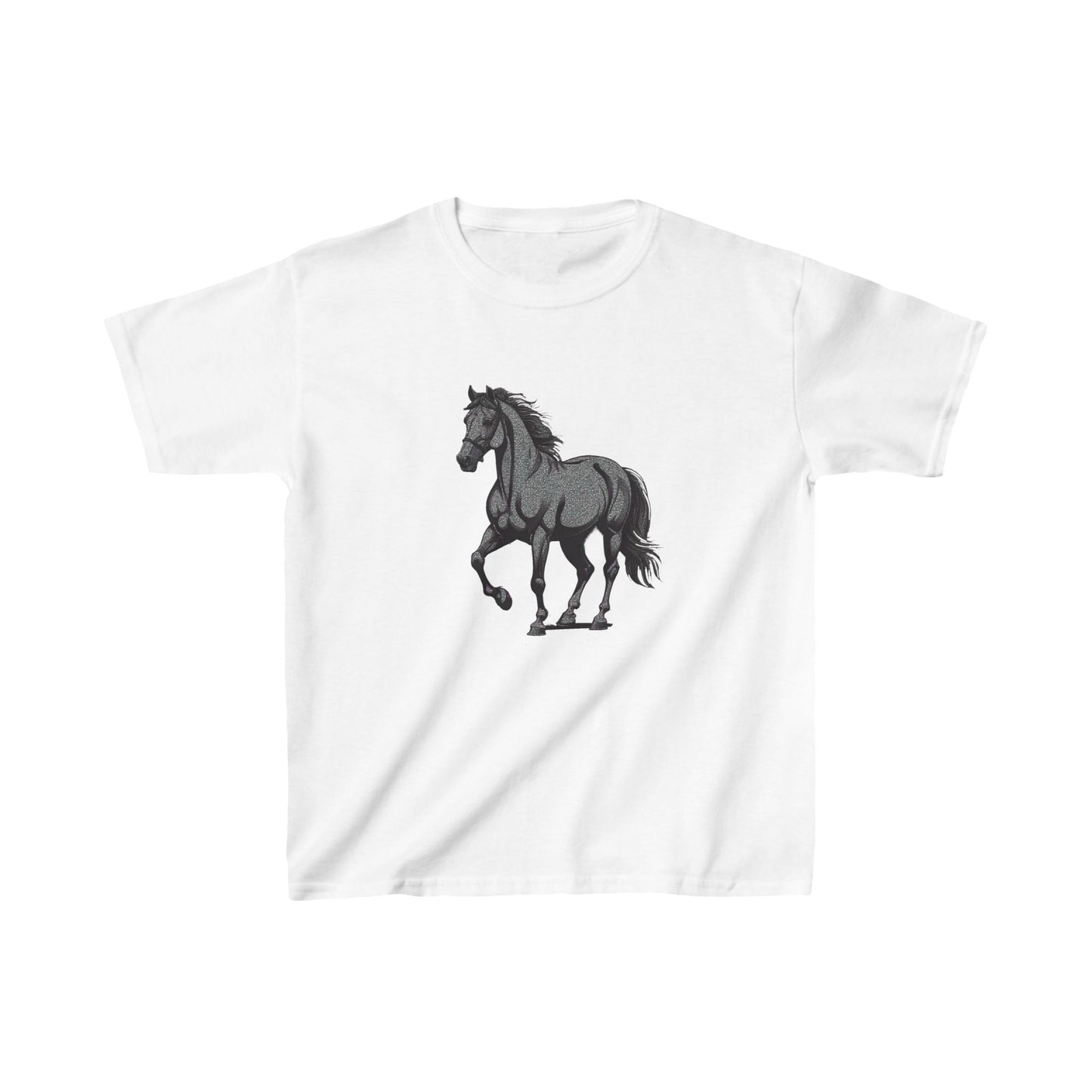 Kids Heavy Cotton™ Tee with horse Design | OKEYCITY