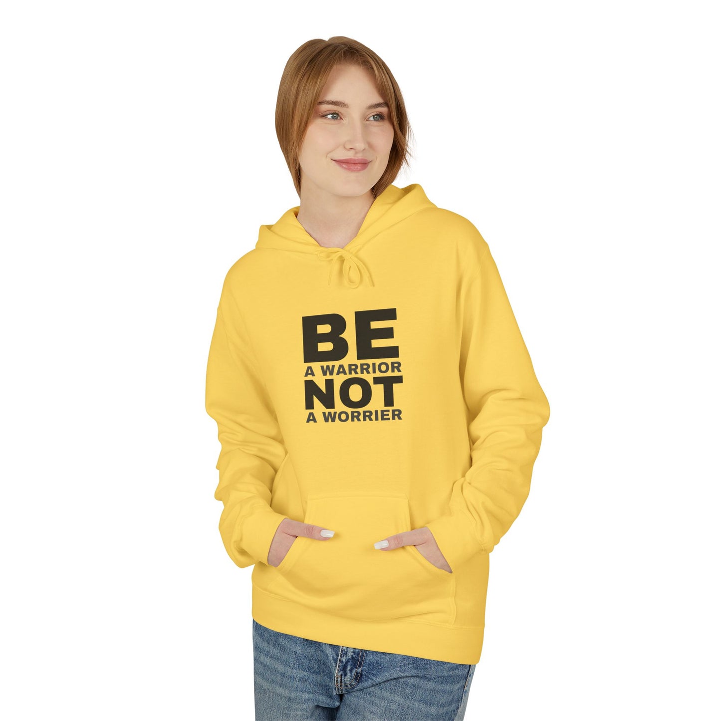 Unisex Midweight Softstyle Fleece Hoodie With Typography Design | OKEYCITY