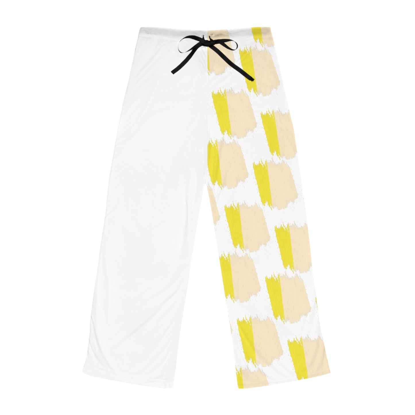 Women's Pajama Pants (AOP) With Yellow Brush Design | OKEYCITY