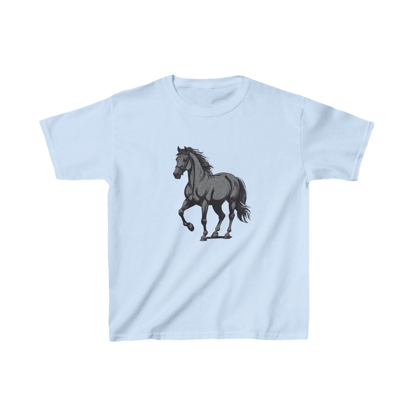 Kids Heavy Cotton™ Tee with horse Design | OKEYCITY