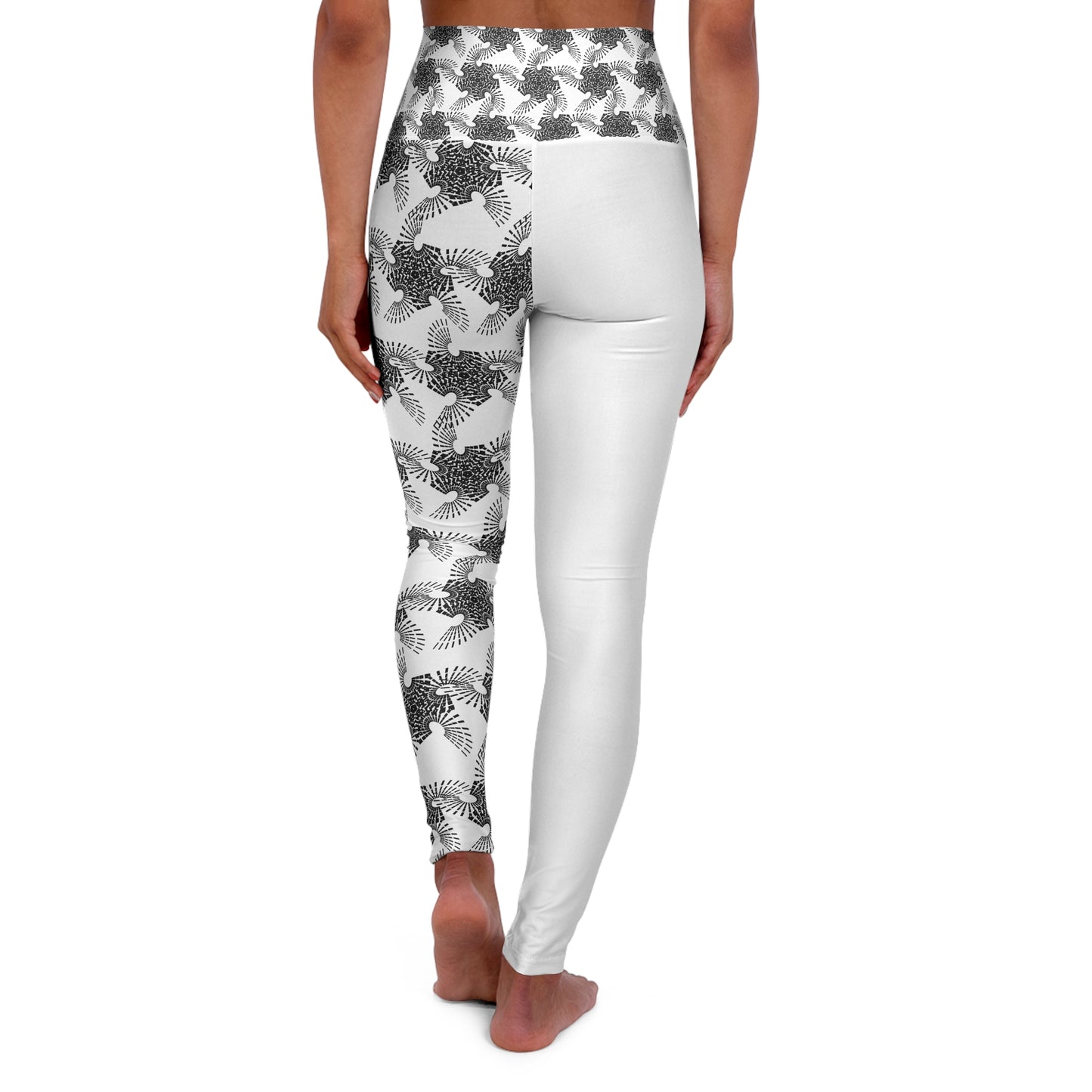 High Waisted Yoga Leggings (AOP) with unique pattern | OKEYCITY