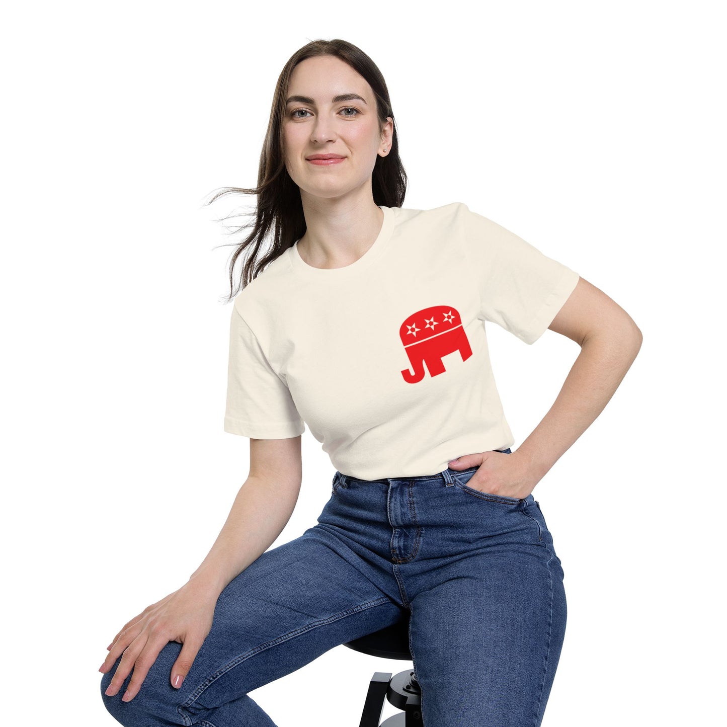 USA-Made Unisex Jersey T-Shirt With Republican elephant ِDesign |OKEYCITY