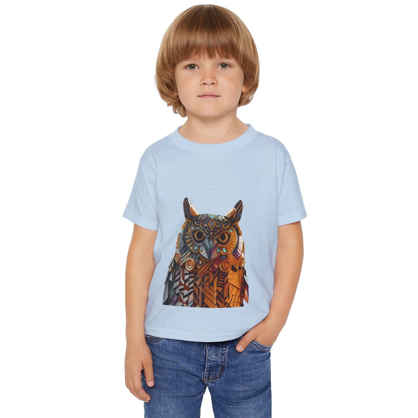 Heavy Cotton™ Toddler T-shirt with Graffiti Owl Design | OKEYCITY