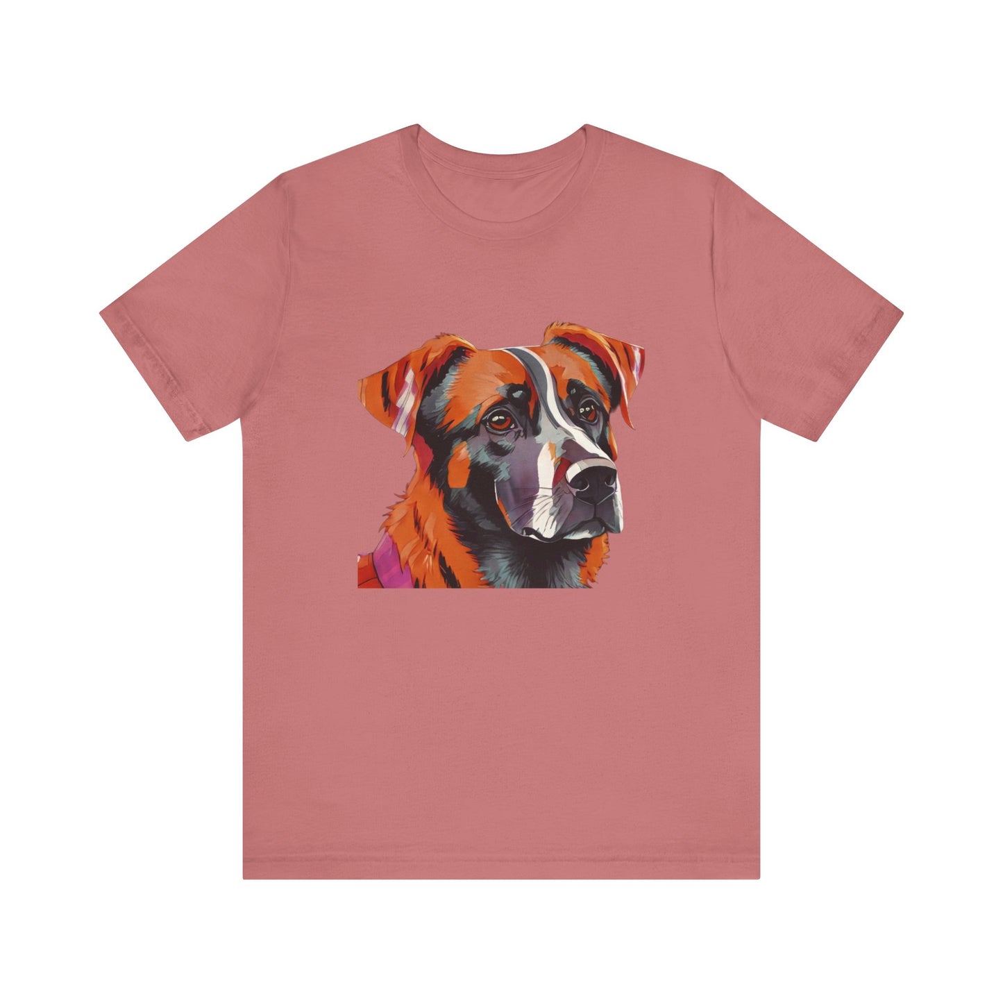 Unisex Jersey Short Sleeve Tee with dog design | OKEYCITY