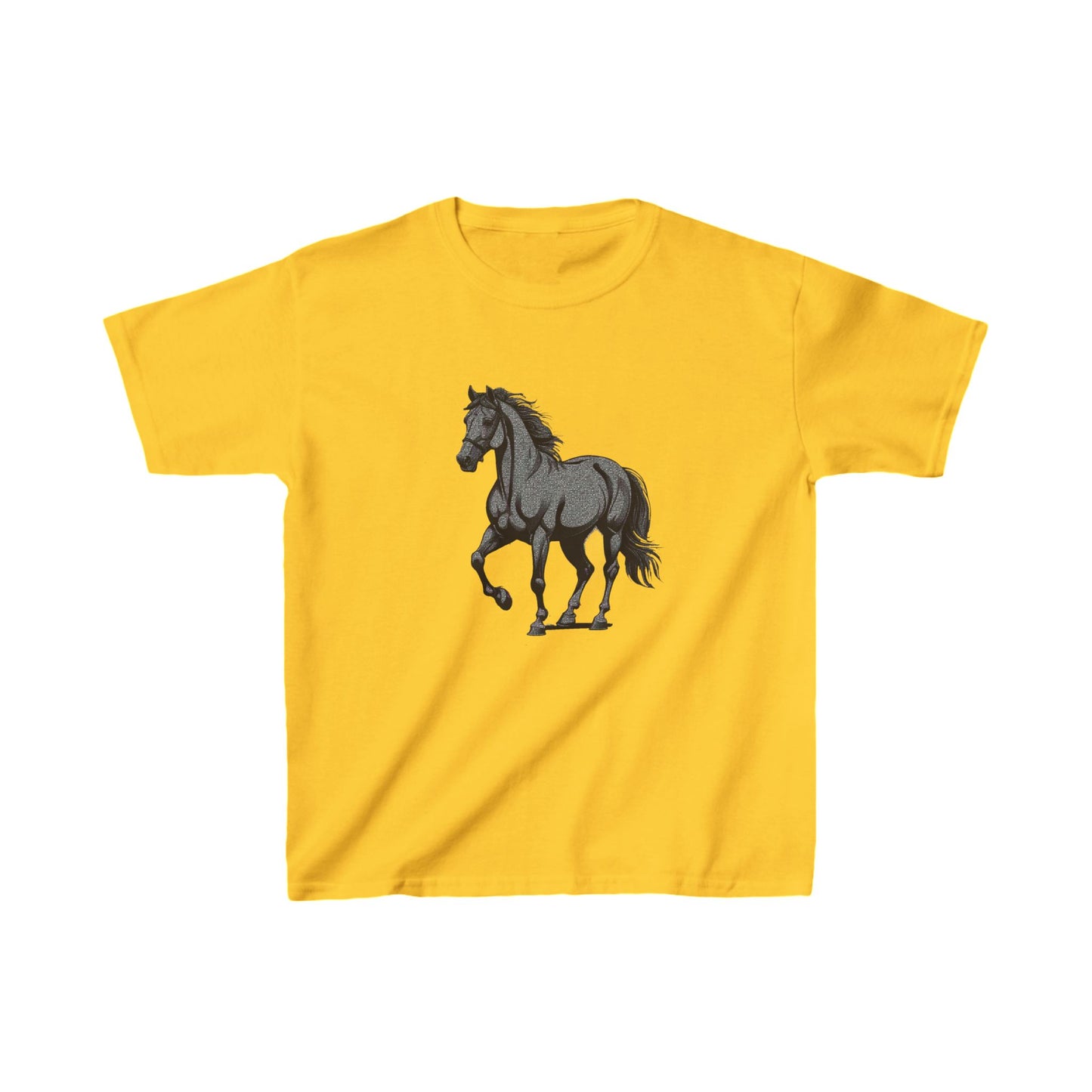 Kids Heavy Cotton™ Tee with horse Design | OKEYCITY