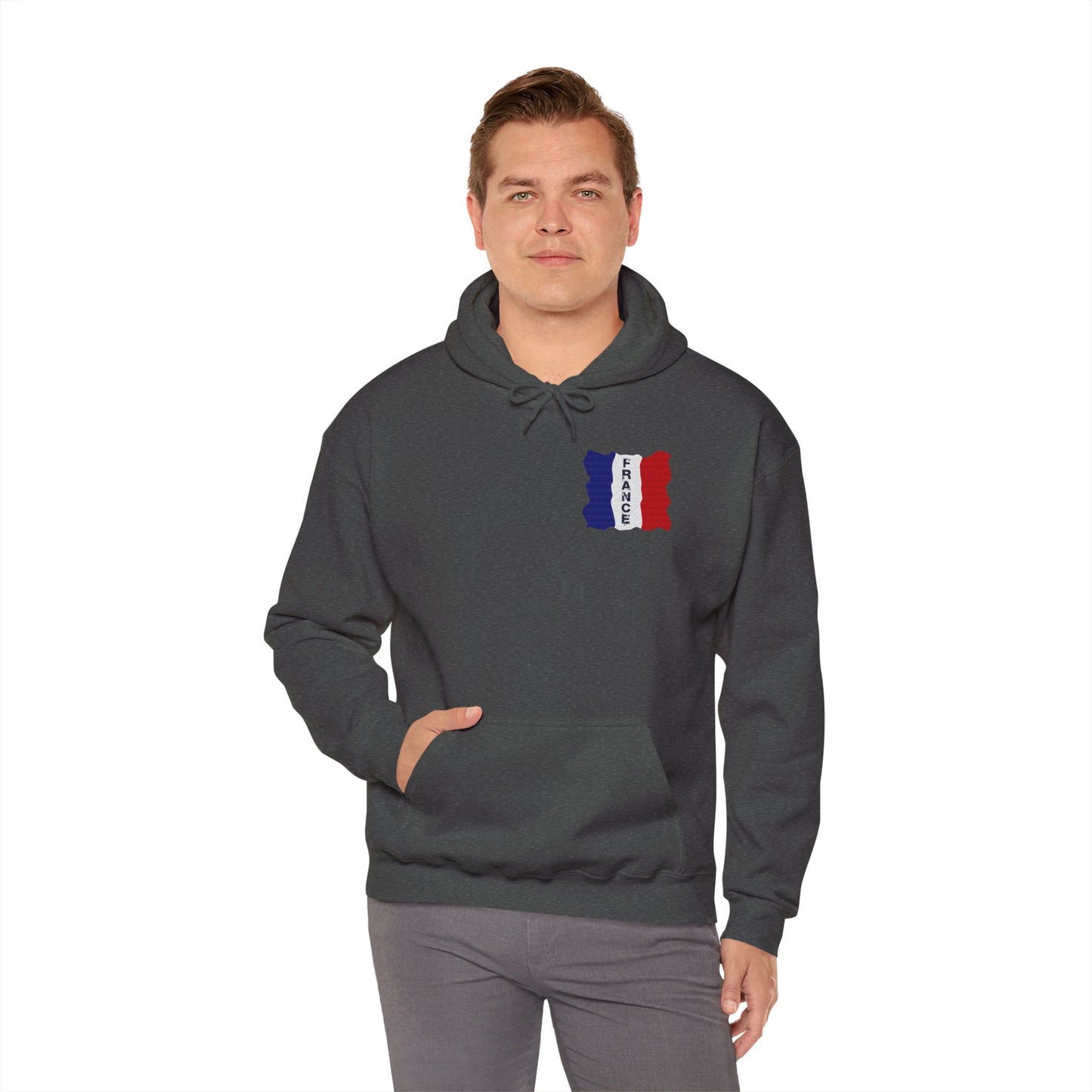 Unisex Heavy Blend™ Hooded Sweatshirt with flag france design | OKEYCITY