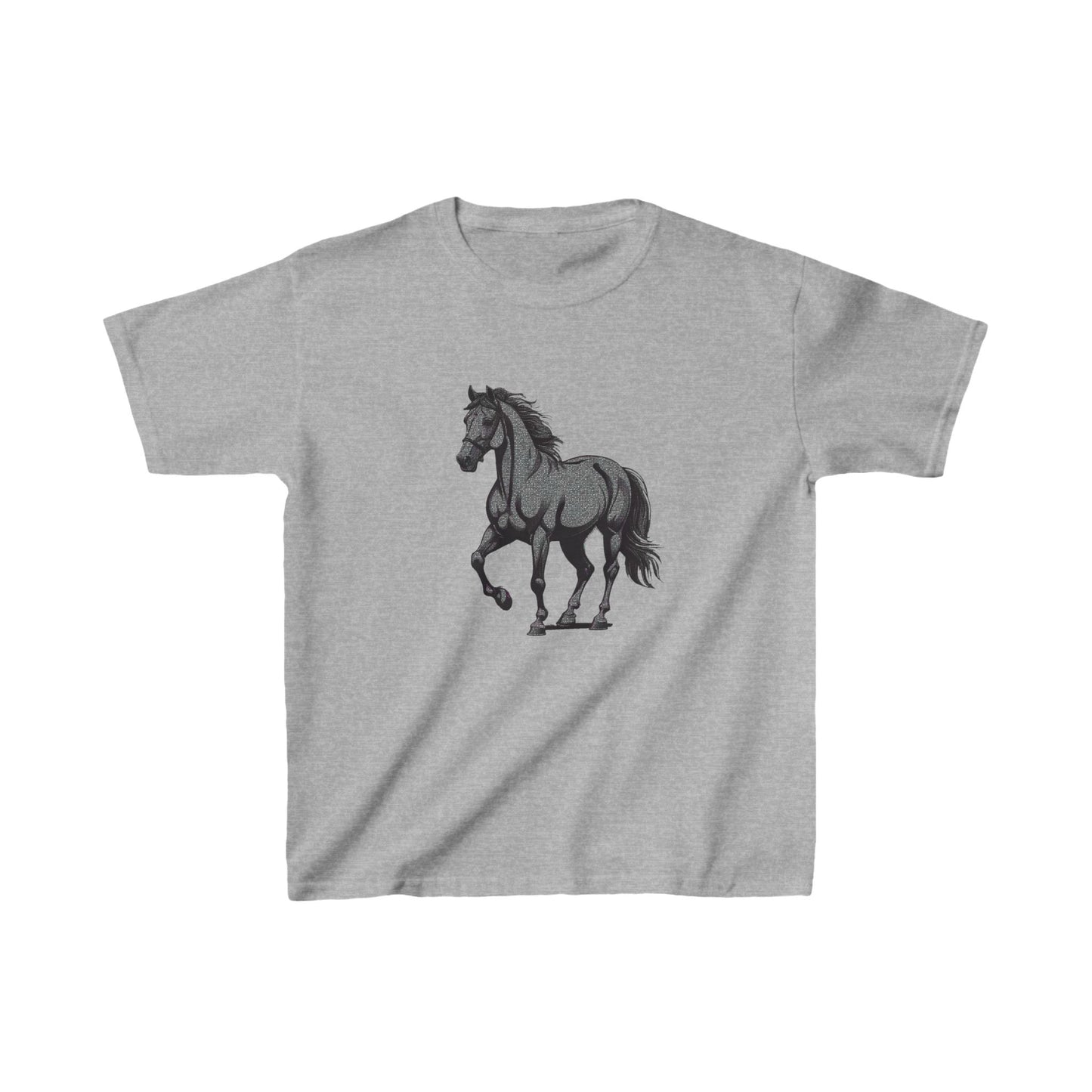 Kids Heavy Cotton™ Tee with horse Design | OKEYCITY