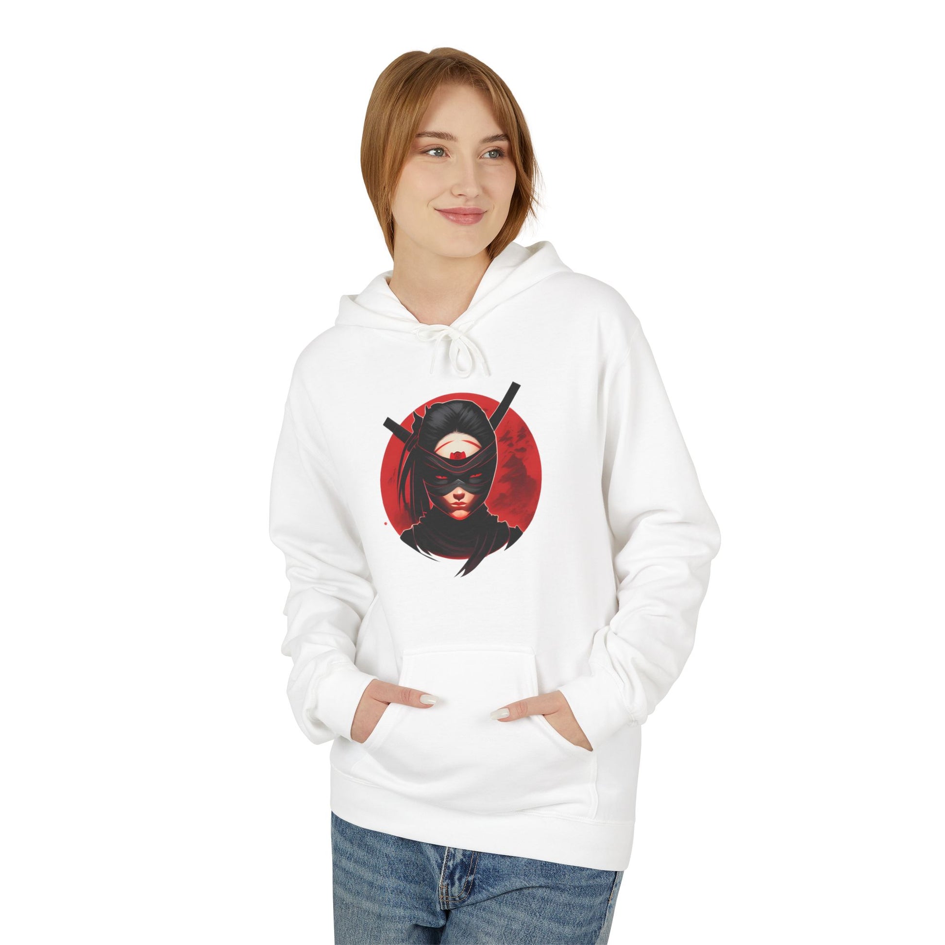 Unisex Midweight Fleece Hoodie with Ninja design |OKEYCITY