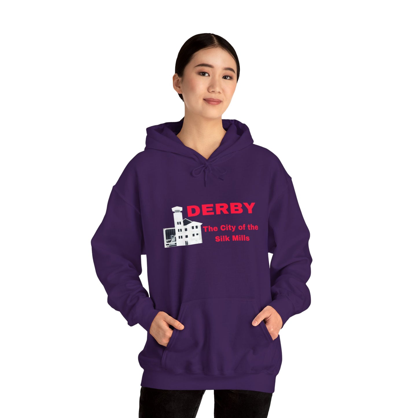 Unisex Heavy Blend™ Hooded Sweatshirt with Derby Design | OKEYCITY