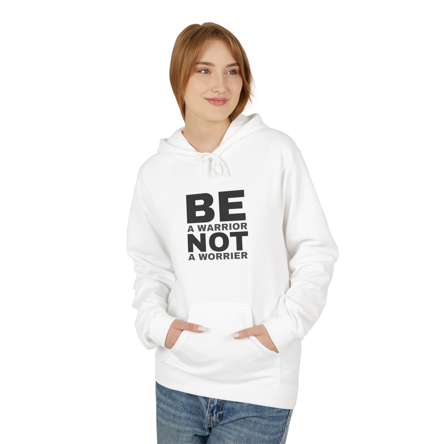 Unisex Midweight Softstyle Fleece Hoodie With Typography Design | OKEYCITY