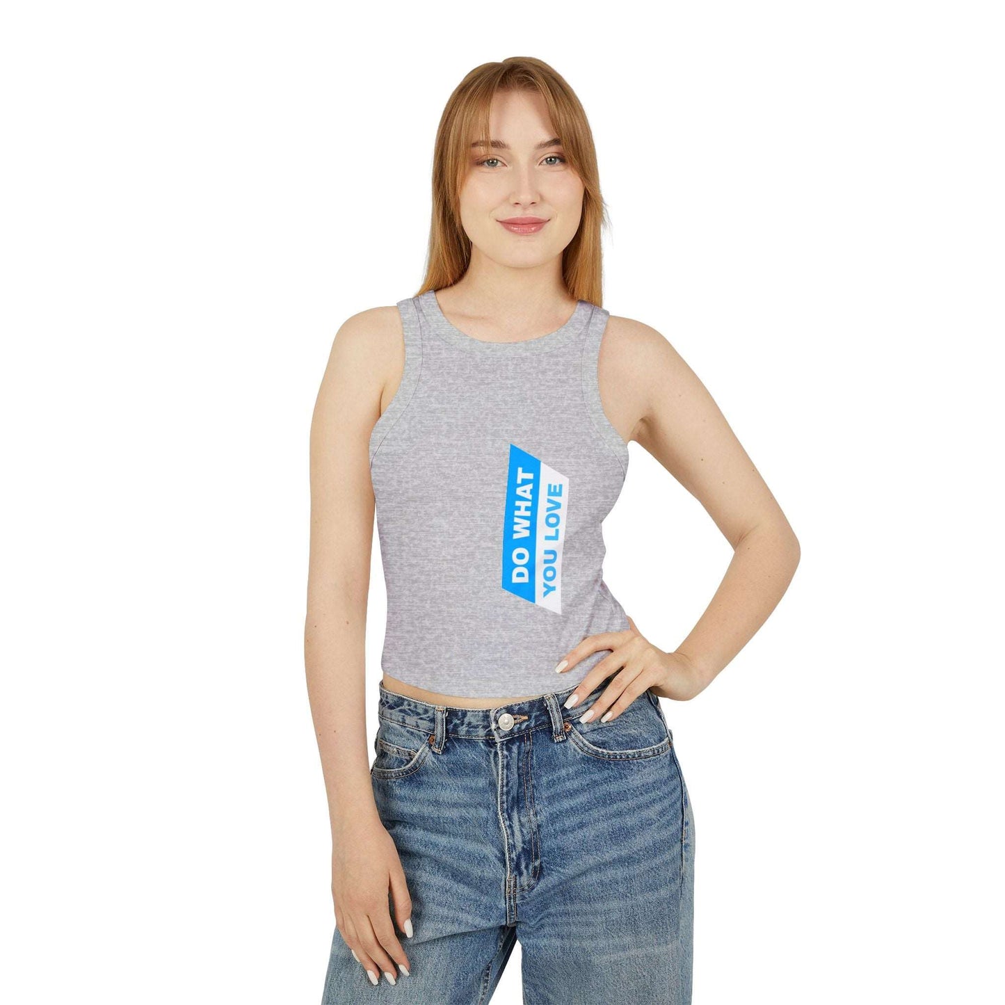 Women's Micro Rib Racer Tank Top | OKEYCITY