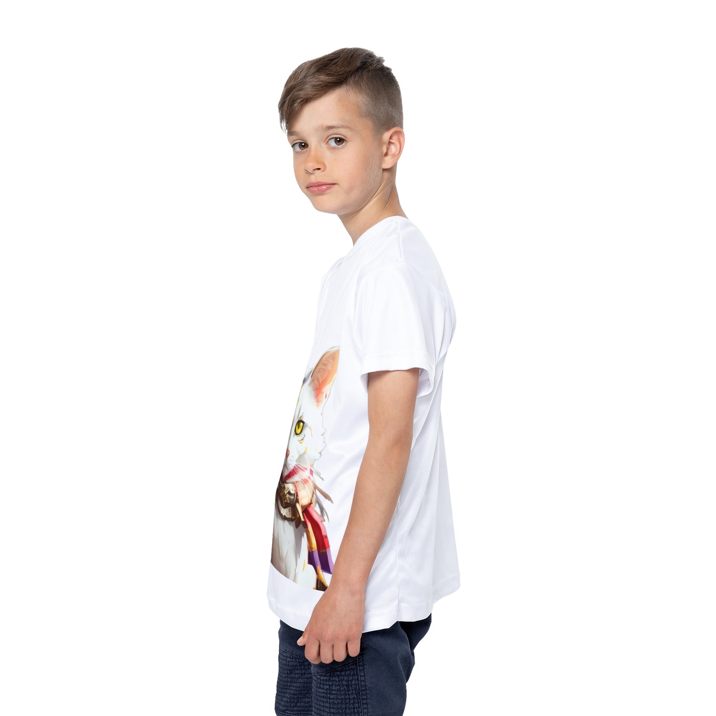 Kids Sports Jersey (AOP) With Cat Design | OKEYCITY