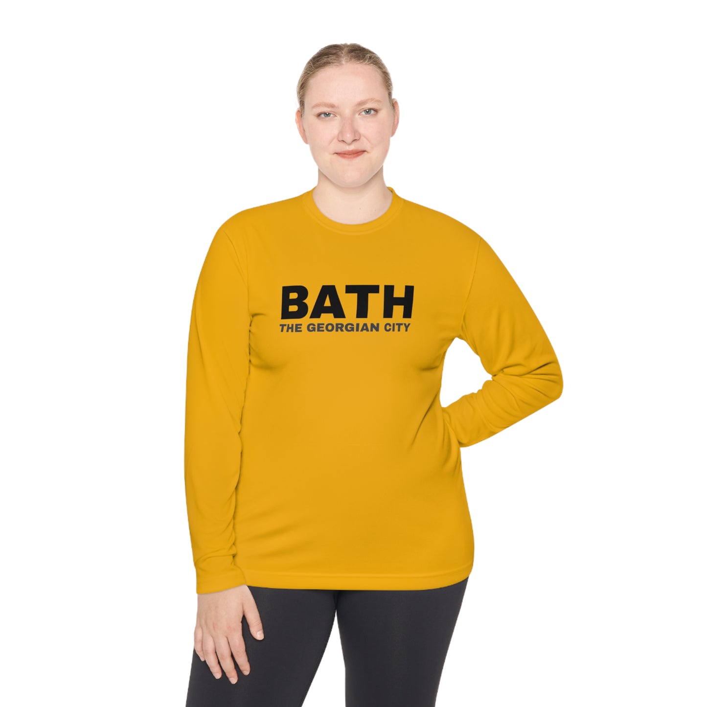 Unisex Lightweight Long Sleeve Tee with Bath city Design | OKEYCITY