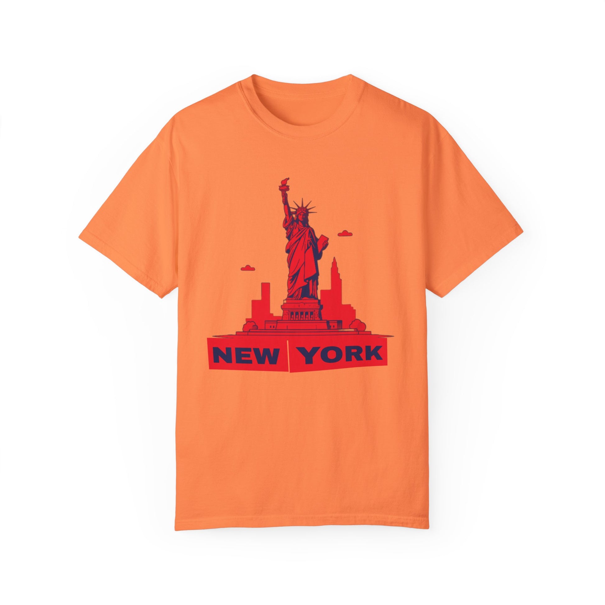 Unisex Garment-Dyed T-shirt with vector New York city Design | OKEYCITY