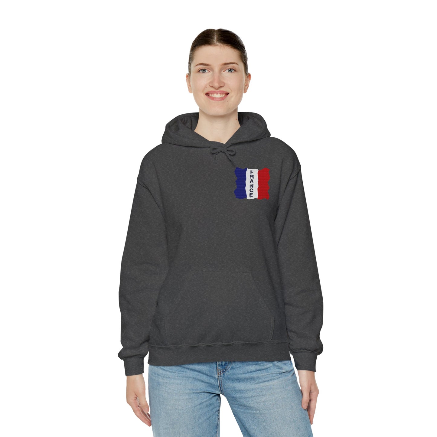 Unisex Heavy Blend™ Hooded Sweatshirt with flag france design | OKEYCITY