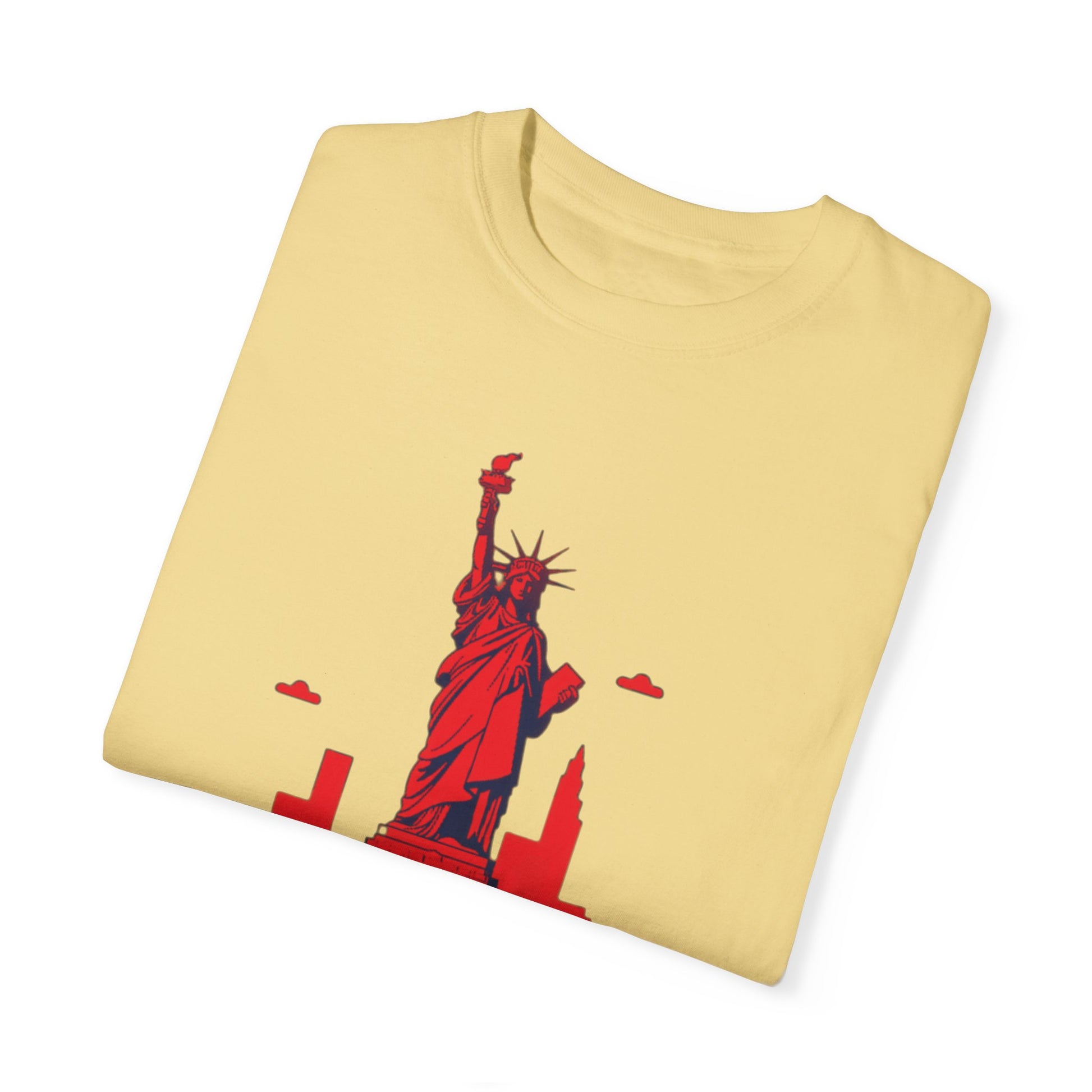 Unisex Garment-Dyed T-shirt with vector New York city Design | OKEYCITY