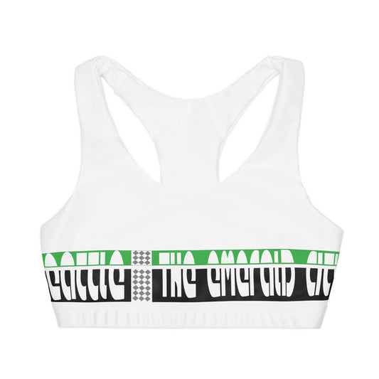 Girls' Double Lined Seamless Sports Bra with Seattle city Design | OKEYCITY