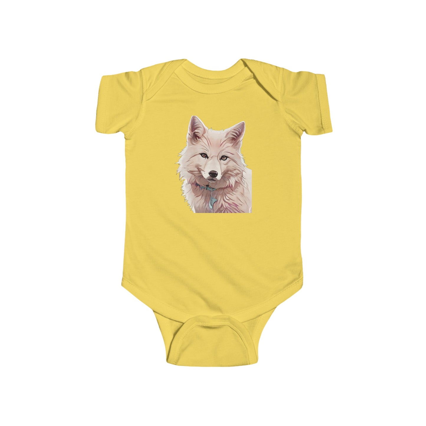 Infant Fine Jersey Bodysuit with vector Wolf Design | OKEYCITY