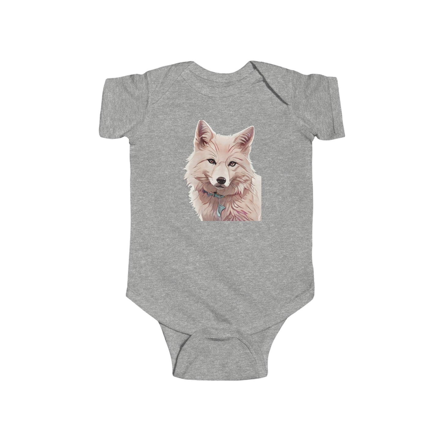 Infant Fine Jersey Bodysuit with vector Wolf Design | OKEYCITY