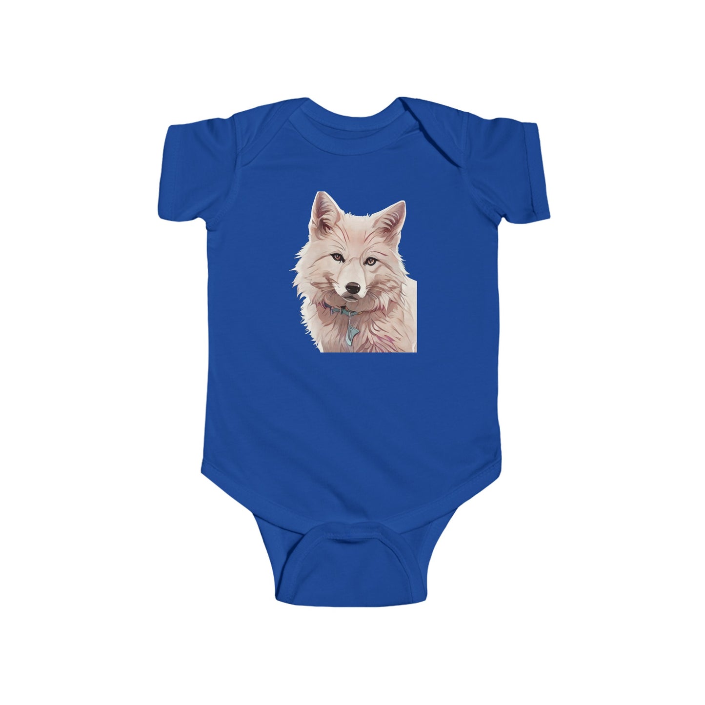 Infant Fine Jersey Bodysuit with vector Wolf Design | OKEYCITY