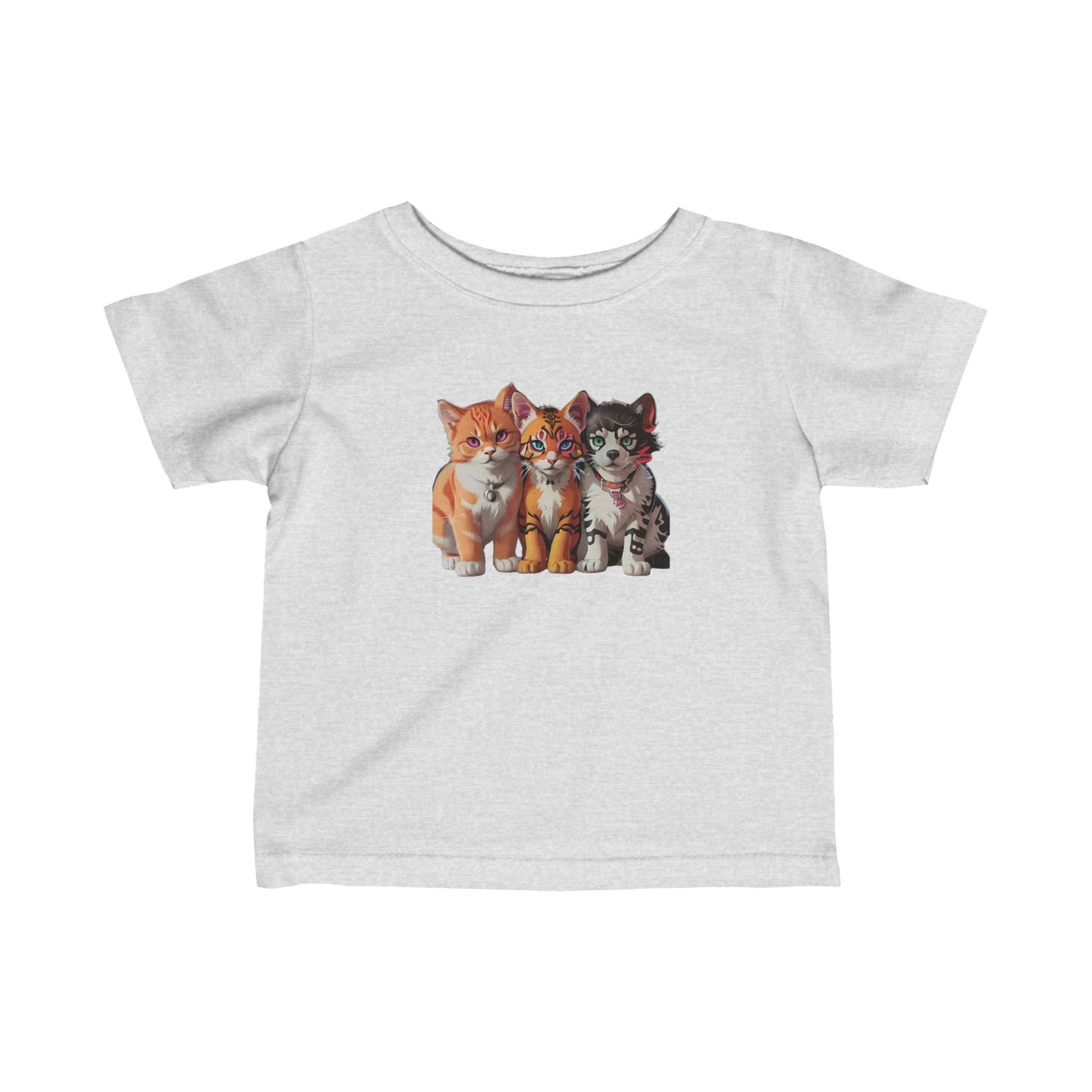 Infant Fine Jersey Tee with cats Design | OKEYCITY