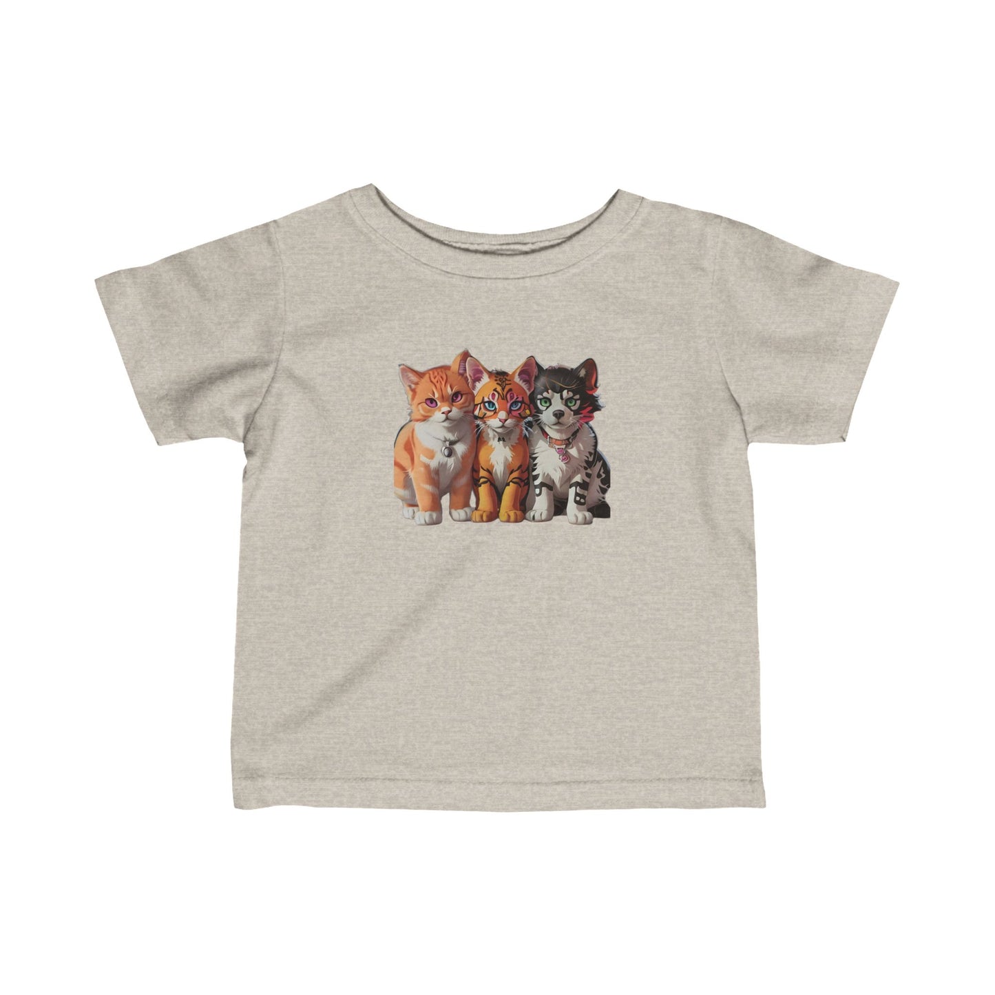 Infant Fine Jersey Tee with cats Design | OKEYCITY