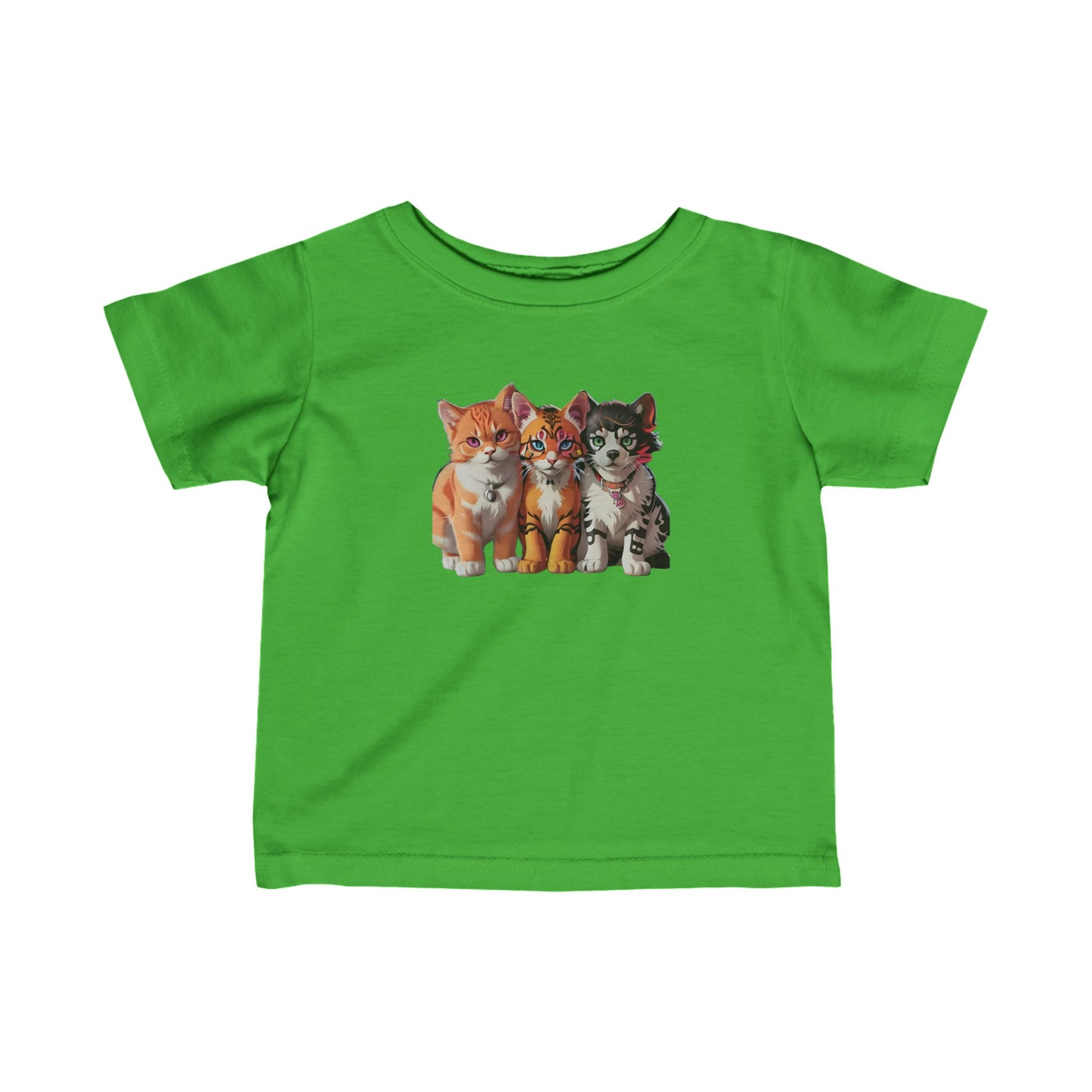 Infant Fine Jersey Tee with cats Design | OKEYCITY