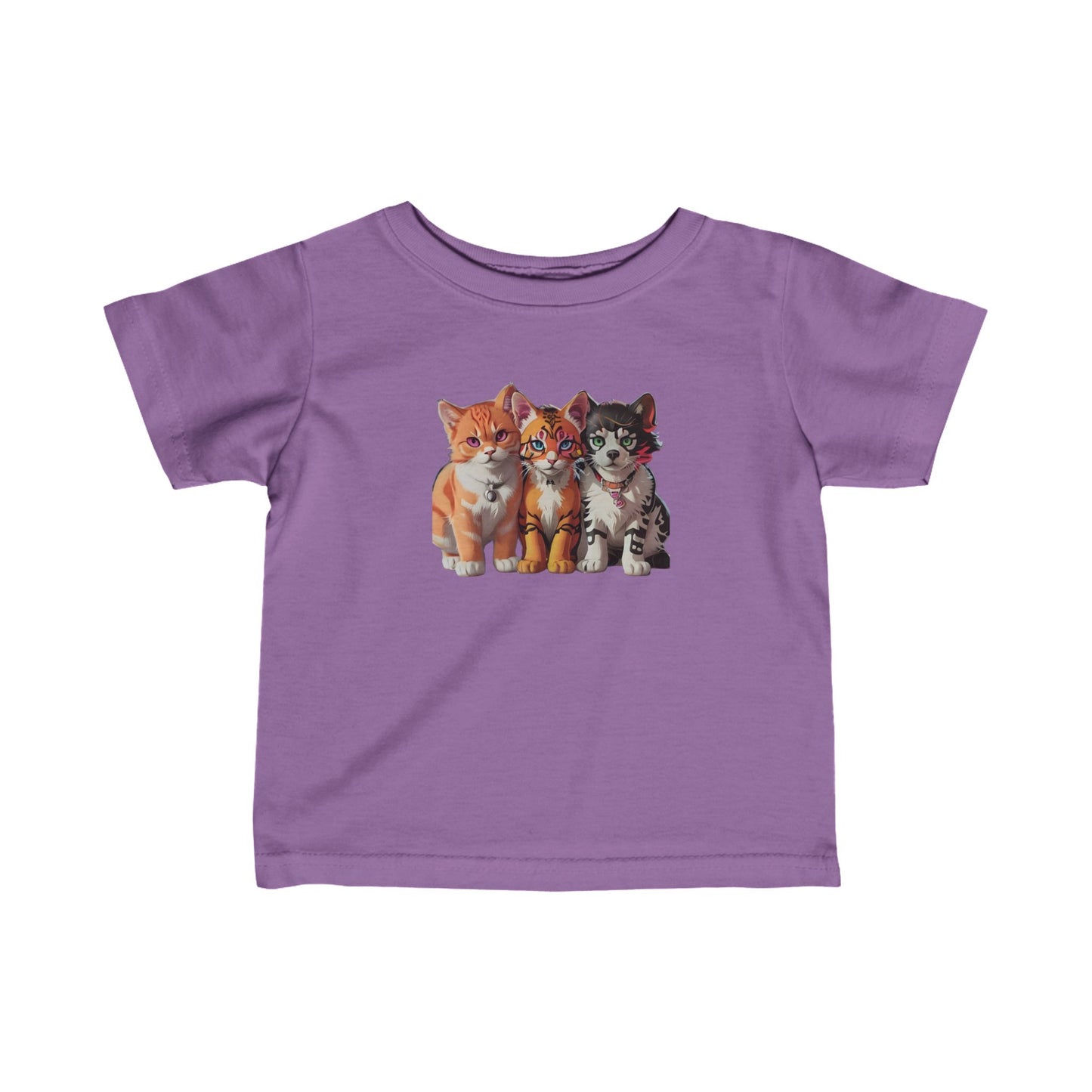 Infant Fine Jersey Tee with cats Design | OKEYCITY