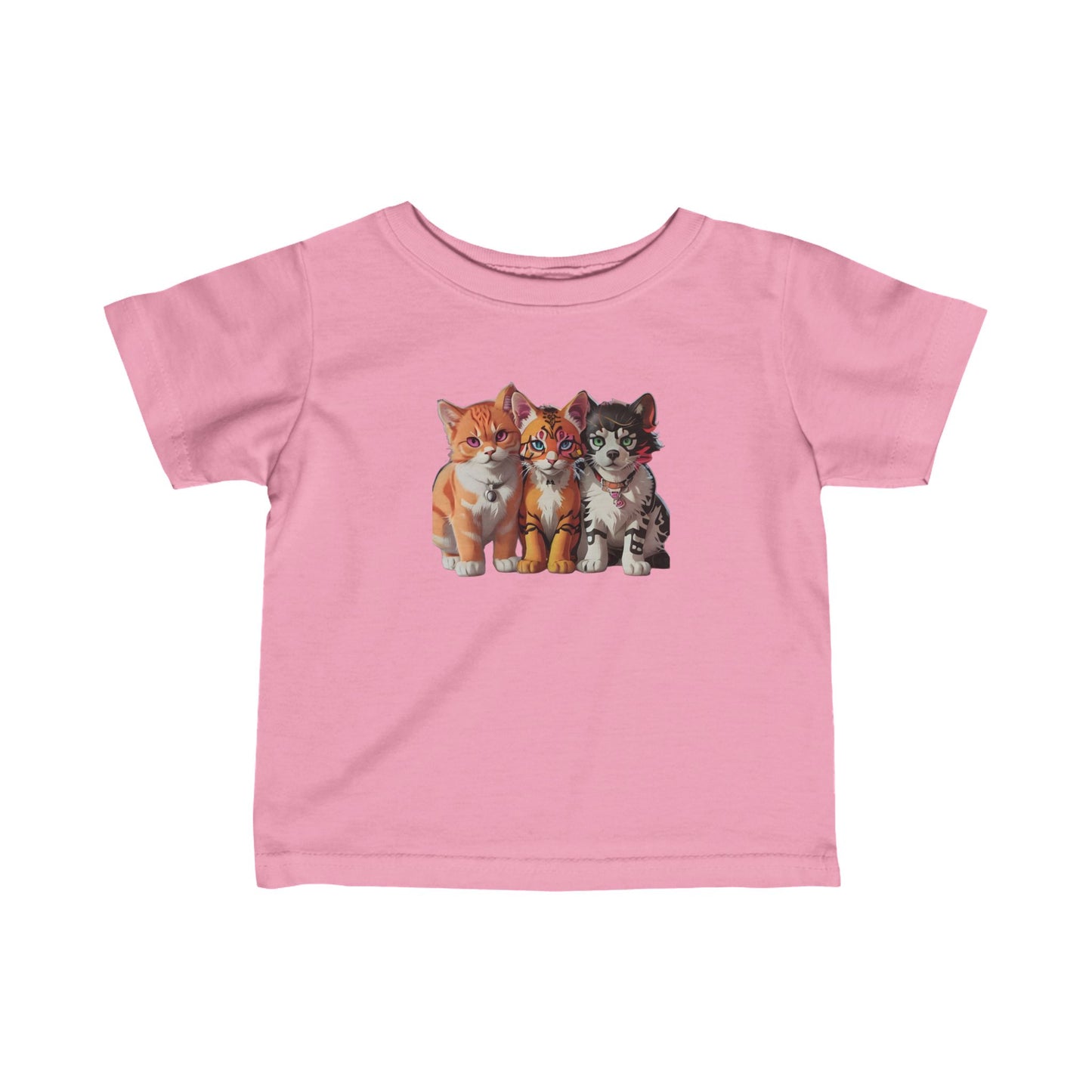 Infant Fine Jersey Tee with cats Design | OKEYCITY