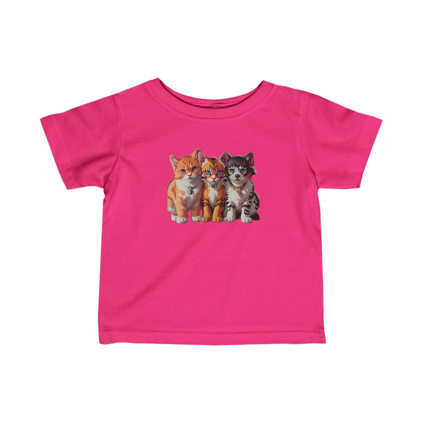 Infant Fine Jersey Tee with cats Design | OKEYCITY