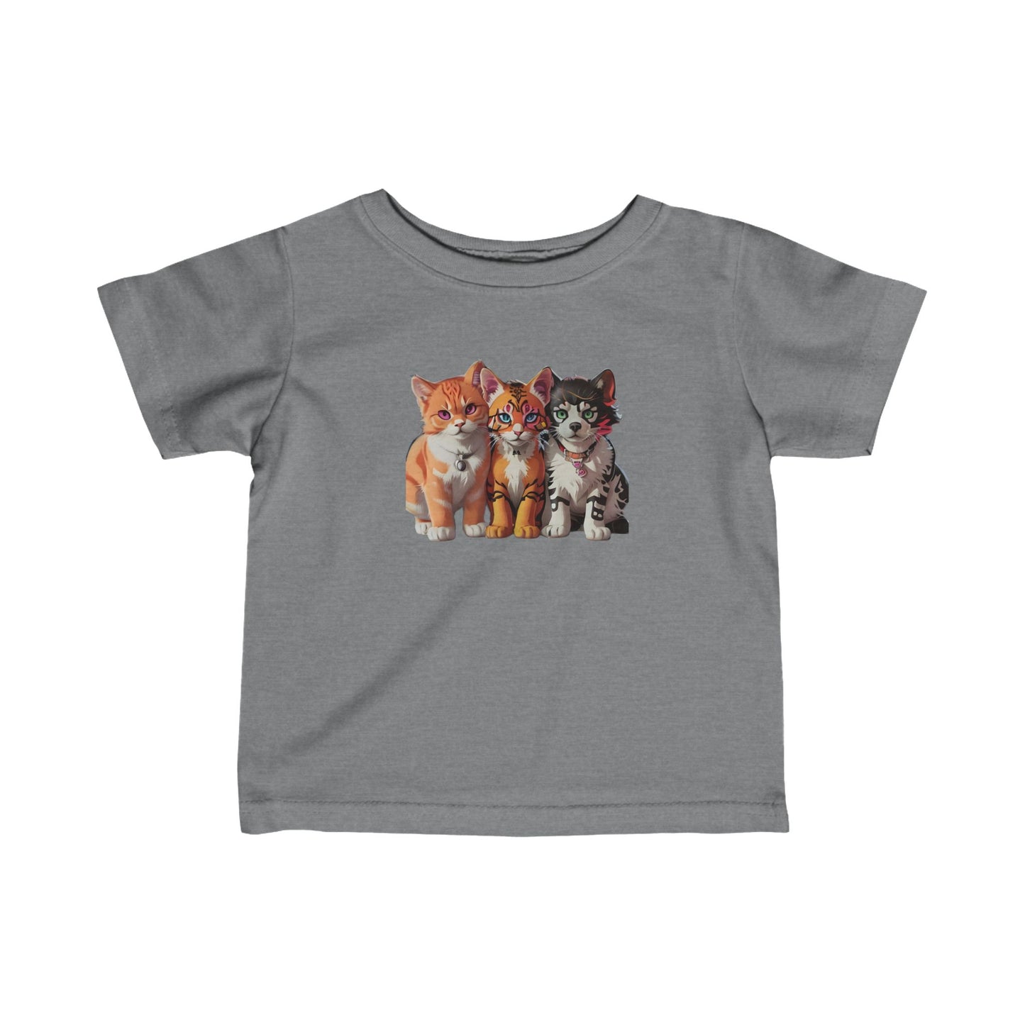 Infant Fine Jersey Tee with cats Design | OKEYCITY