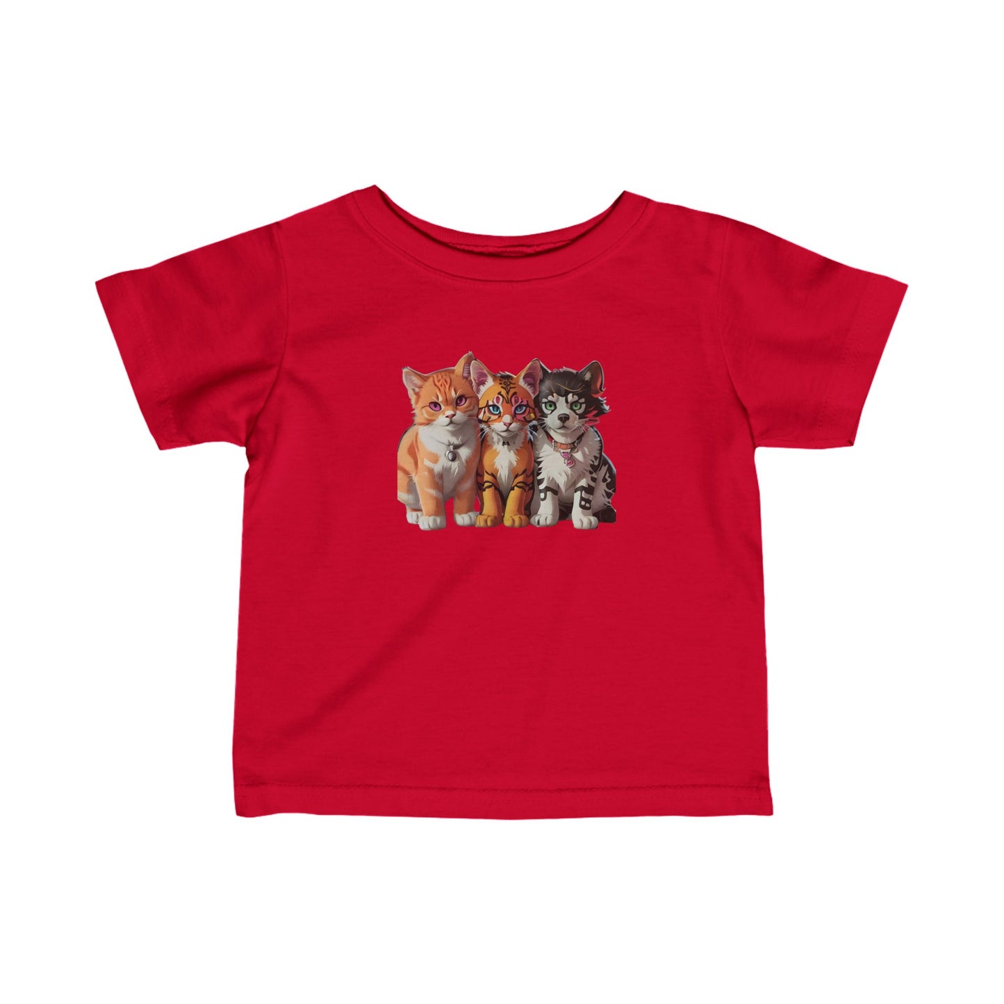 Infant Fine Jersey Tee with cats Design | OKEYCITY