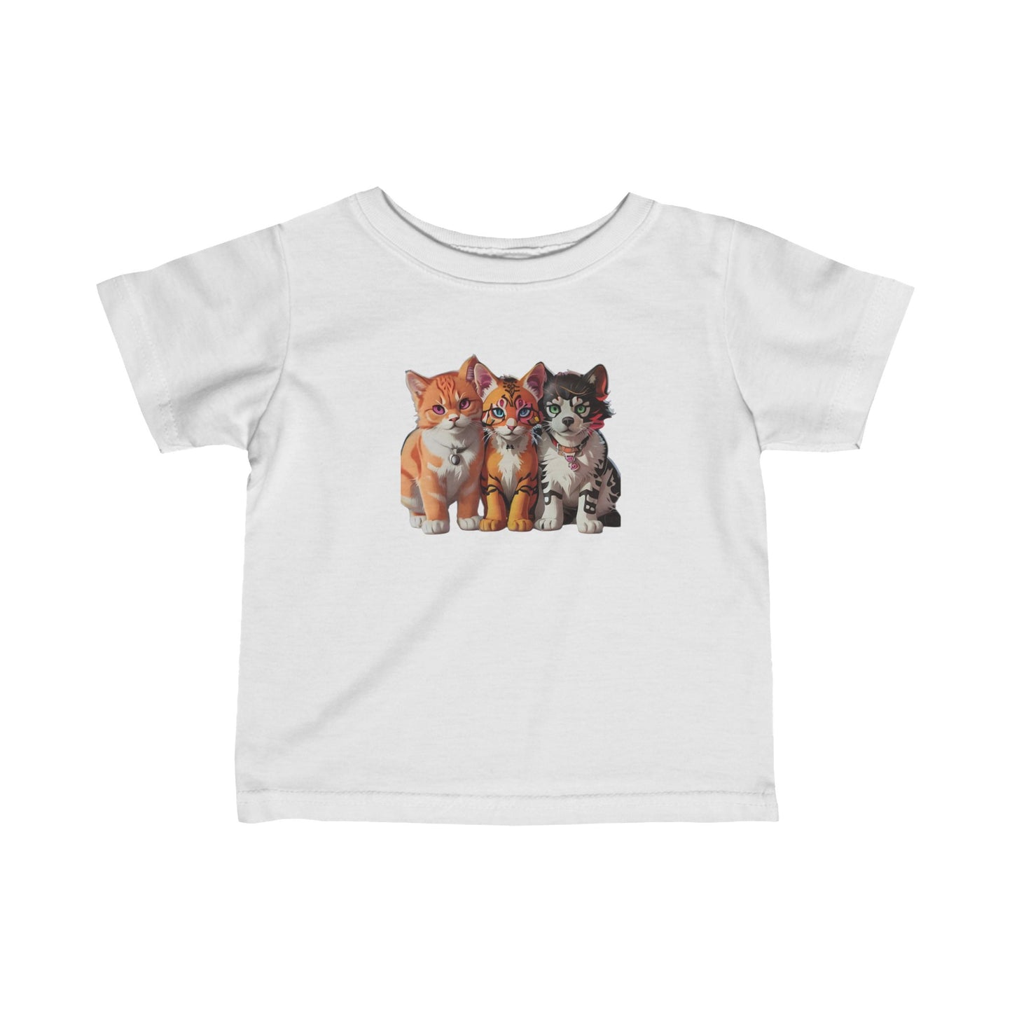 Infant Fine Jersey Tee with cats Design | OKEYCITY