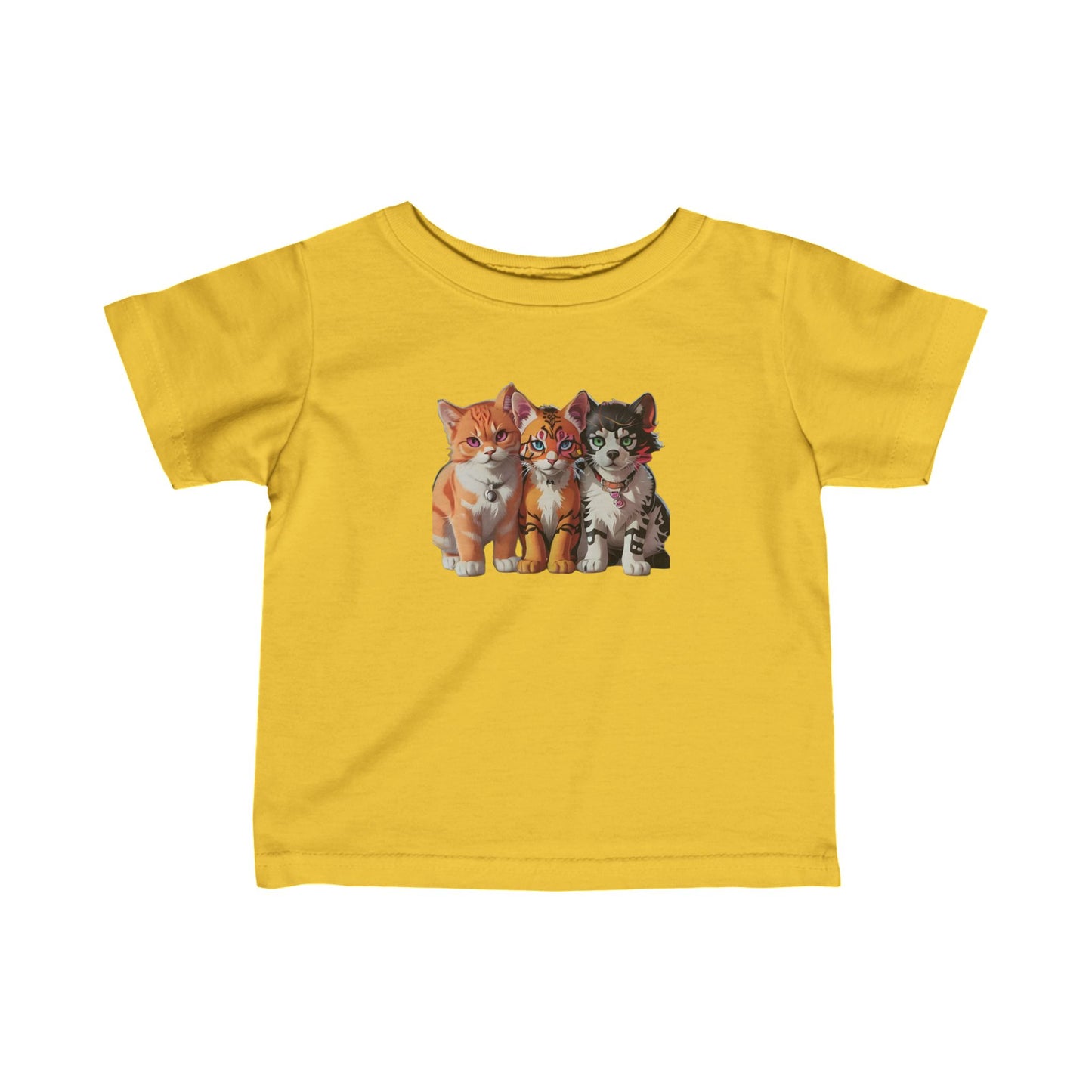 Infant Fine Jersey Tee with cats Design | OKEYCITY