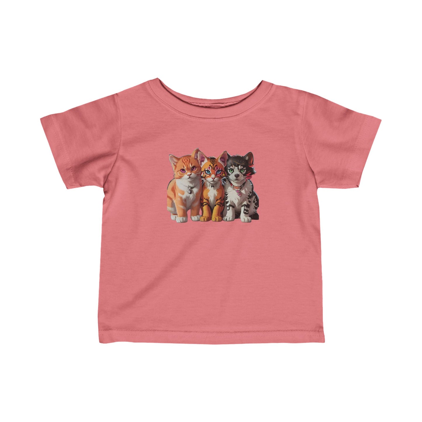 Infant Fine Jersey Tee with cats Design | OKEYCITY