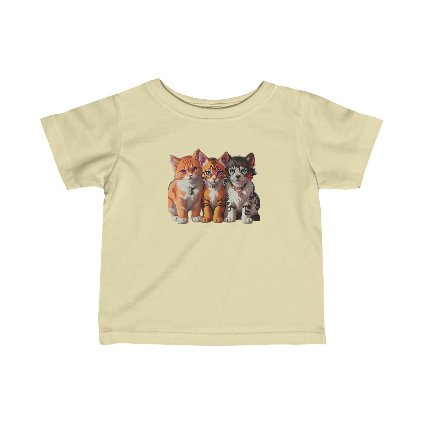 Infant Fine Jersey Tee with cats Design | OKEYCITY