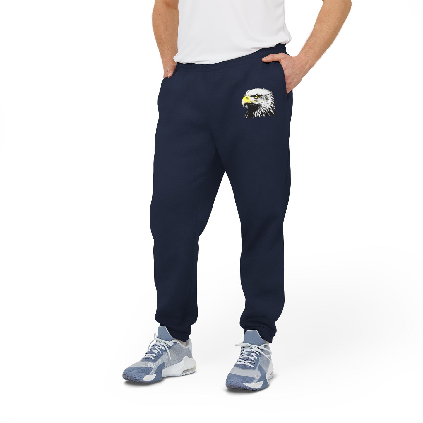 adidas Unisex Fleece Joggers with eagle design | OKEYCITY
