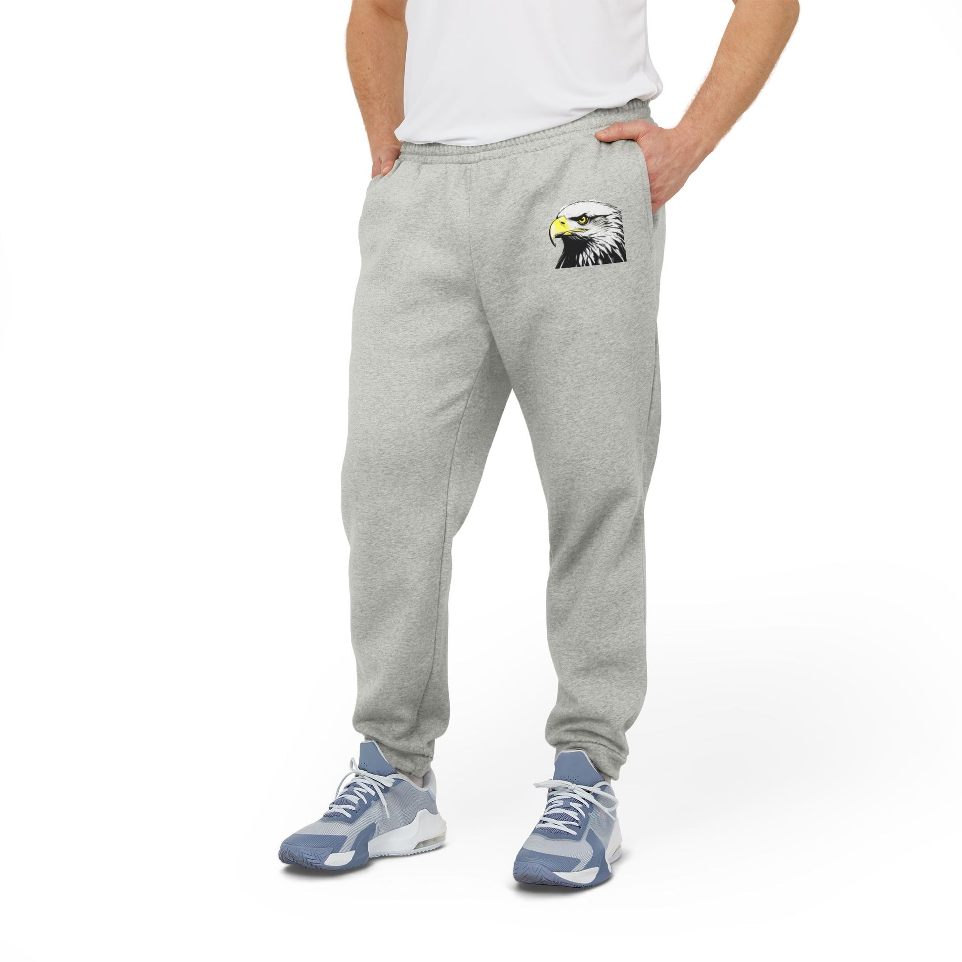 adidas Unisex Fleece Joggers with eagle design | OKEYCITY